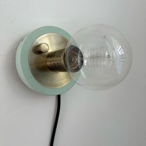Set of Two Mid Century Modern Schoolhouse Style Sconces || wall mount, plug in